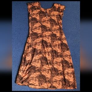 Orange patrerned dress